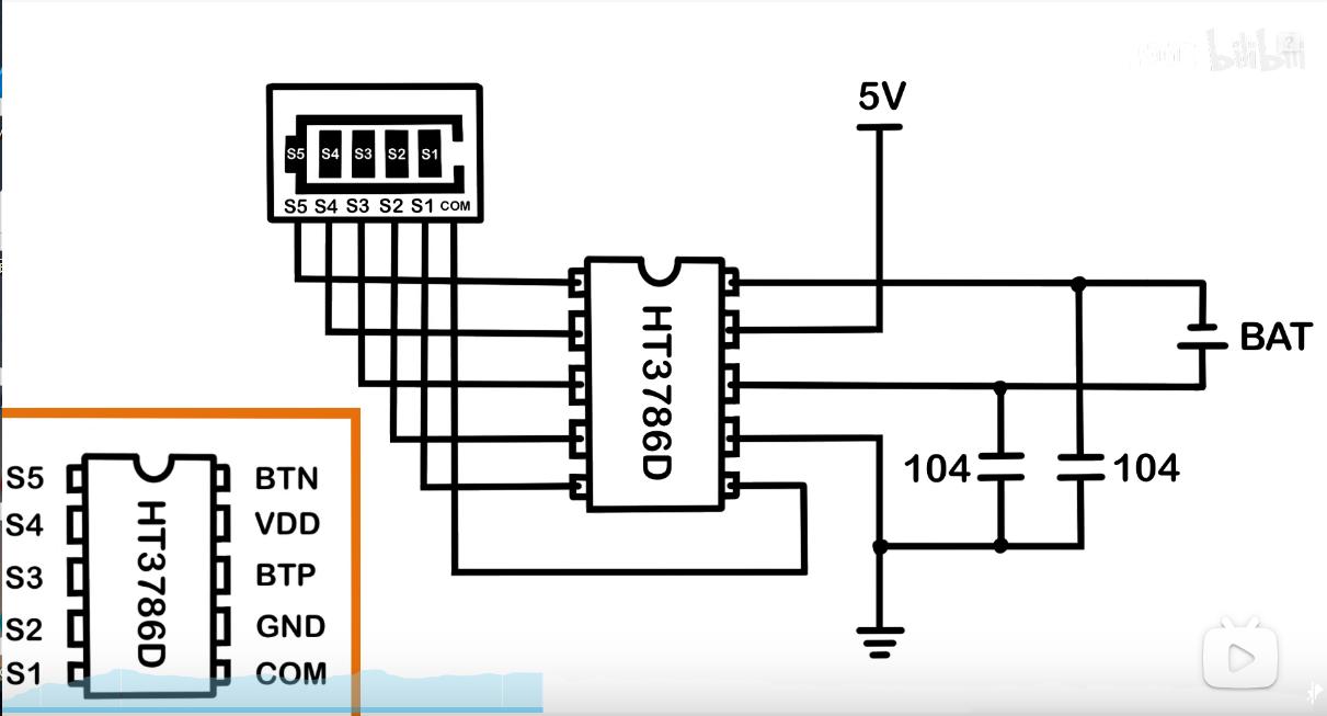 Lithium battery charging chip HT3786D with power display, making ...