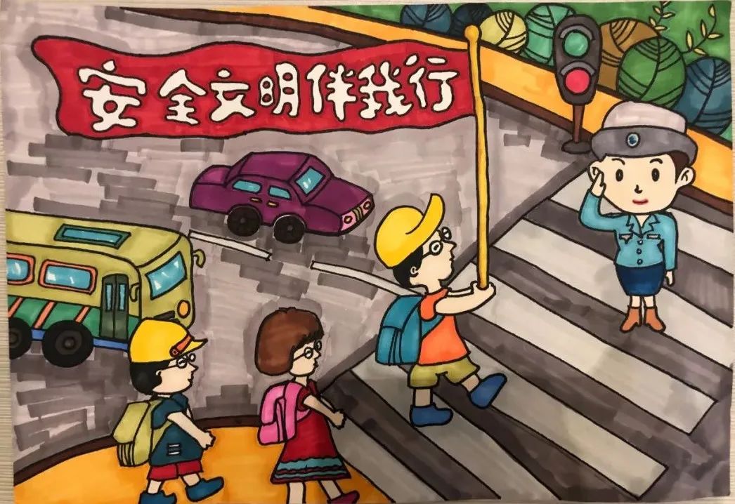 潍坊市中小学生交通安全手抄报大赛已启动内附优秀作品展示