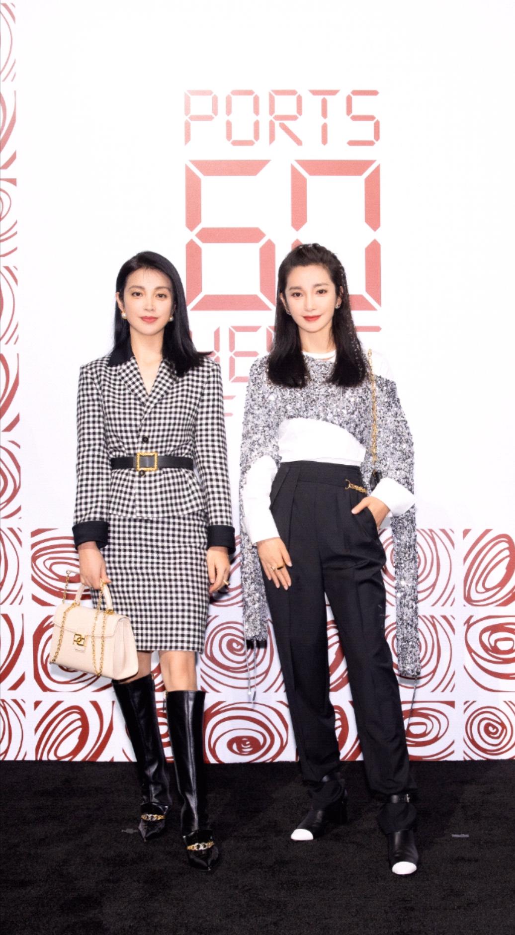 Sisters of Li Bingbing rarely fit together, Li Xue wears short skirts ...