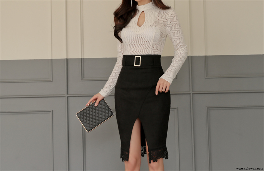 孙允珠丨初雪茉莉缦絮镂空古典柔花裙