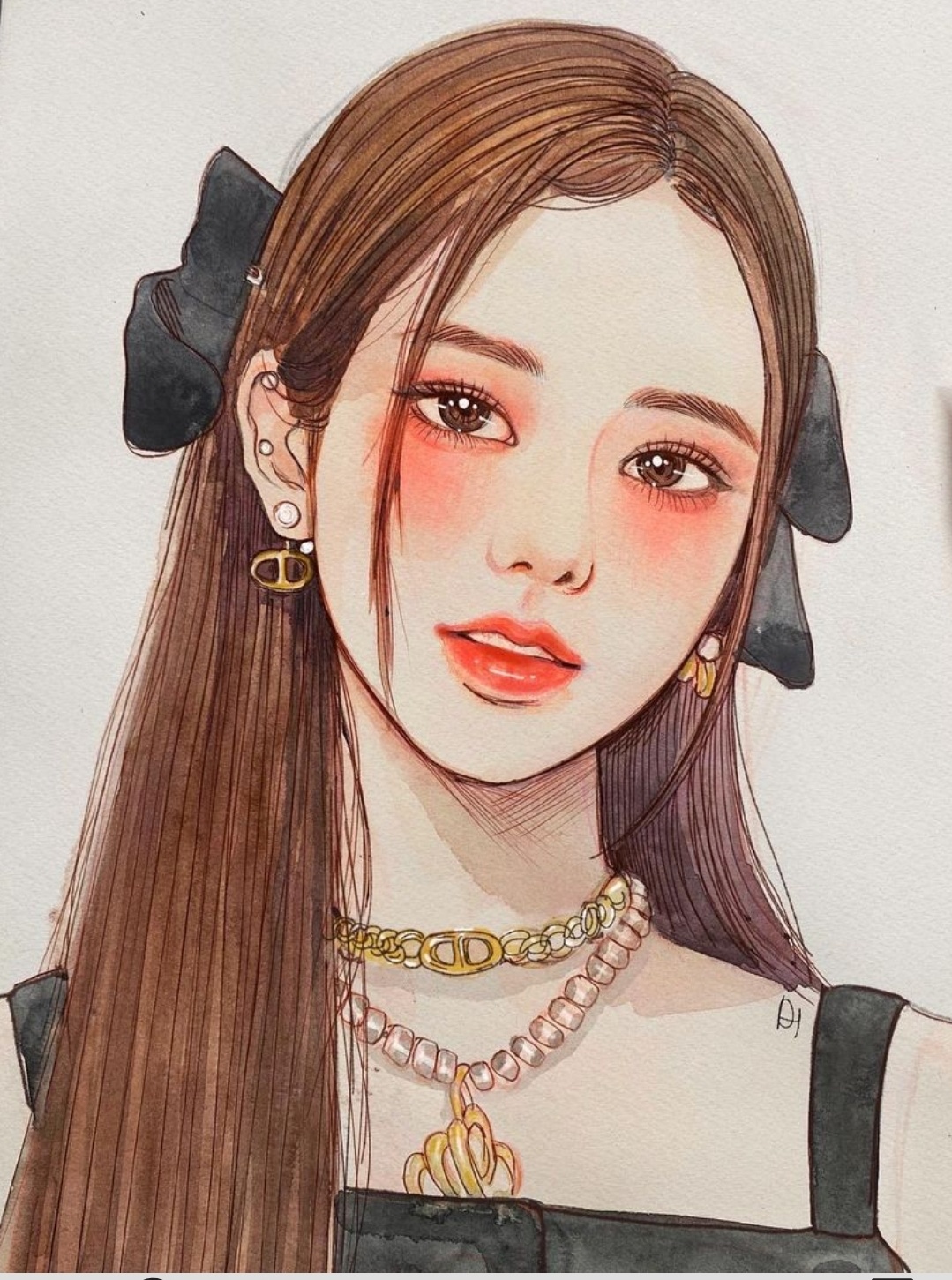 A charming girl-illustrator dahye.kkk girl illustration works (picture ...