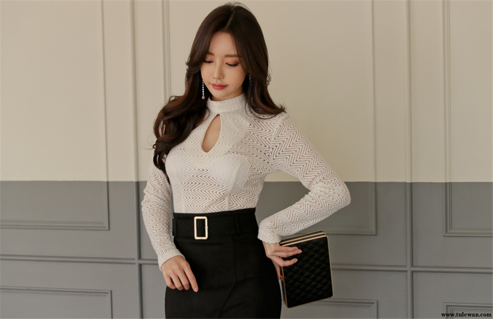 孙允珠丨初雪茉莉缦絮镂空古典柔花裙