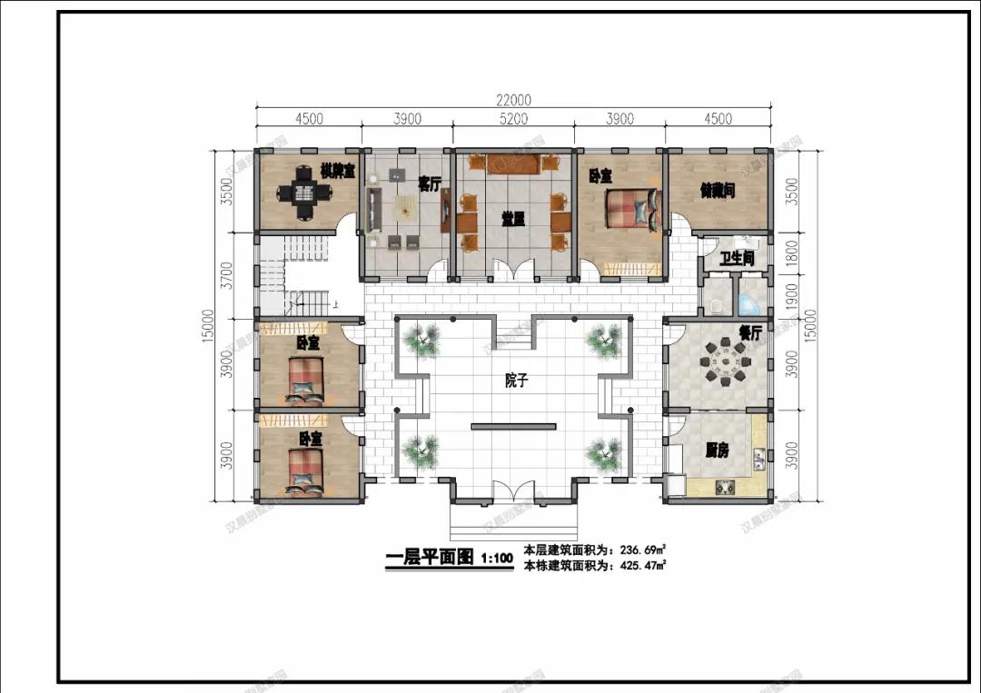 6 Chinese style house courtyard villas, new Chinese style two-story ...