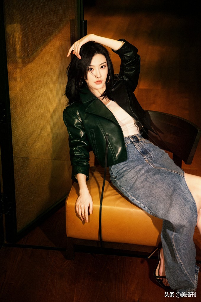 Jing Tian sells beautiful photos, leather clothes and irregular denim ...