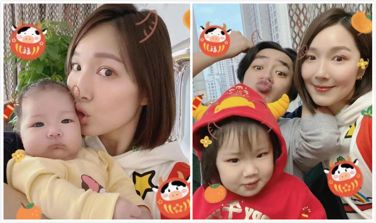 The star family's new year's family portrait: Chen Xiaochun and Wang ...